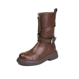 Női Martin csizmák elől cipzárral, alacsony szár, középmagas sarok 3–5 cm, PU felső rész, gumírozott talp