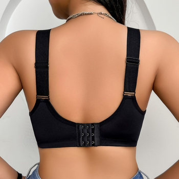 Moteriška belaidė, be siūlių liemenėlė su giliu V iškirpimu, plonai formuoti kupolai, nugarinis užsegimas su trim eilučių kabliukų