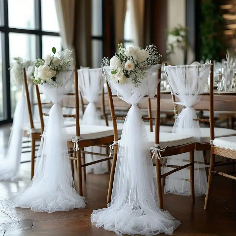 Pozadie – Pletená gauze, 10 kusov, Svadba, Európsky štýl, FZ07, cezhraničný výhradný dodávateľ