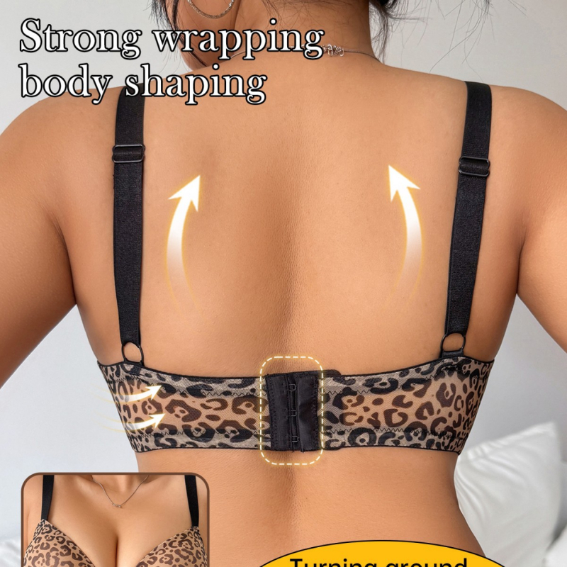 Underwire Push-Up liemenėlė, 3/4 puodelio, tinklinis audinys, fiksuoti dvigubi dirželiai, Europos ir Amerikos stilius