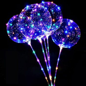 Prozirna LED balončić s crtanim dizajnom, svijetleći, za događaje, veličine 18/20/24 inča