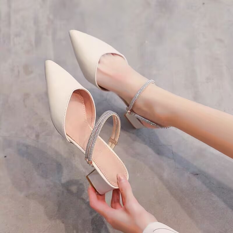 Moterims PU odiniai slip-on loaferiai – dviguba nauda: smailus nosis, Minkšta gumos padas, be pamušalo, korejiečių stilius, vasara 2025