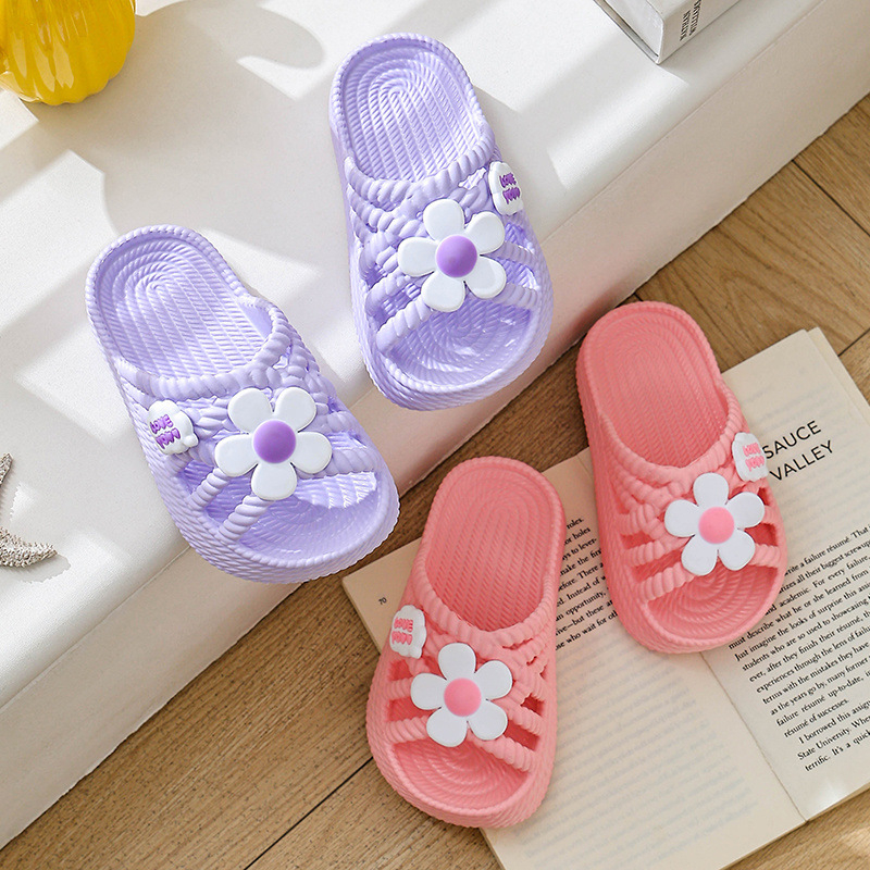 Sandale de vară pentru copii, EVA, imprimeu floral, talpă EVA, stil prințesă, pentru vârsta 4–6 ani