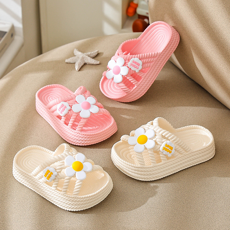 Sandale de vară pentru copii, EVA, imprimeu floral, talpă EVA, stil prințesă, pentru vârsta 4–6 ani