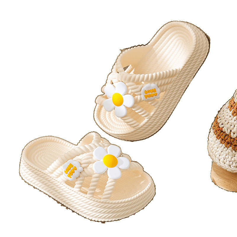 Sandale de vară pentru copii, EVA, imprimeu floral, talpă EVA, stil prințesă, pentru vârsta 4–6 ani