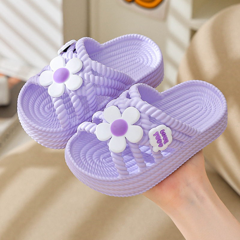 Sandale de vară pentru copii, EVA, imprimeu floral, talpă EVA, stil prințesă, pentru vârsta 4–6 ani