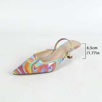 Sandale de damă PU, vârf ascuțit, stil simplu