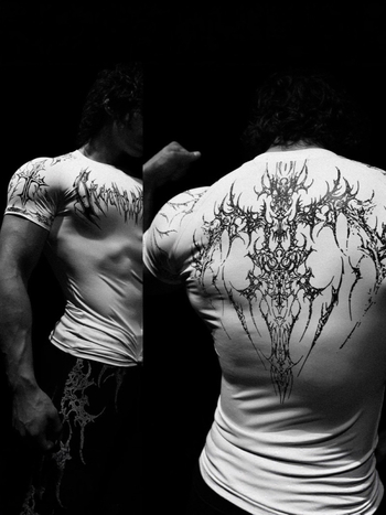 Tricou de antrenament slim cu imprimeu Skeleton demon, amestec Milk silk-poliester 91-95%, mâneci raglan, guler rotund, uscare rapidă, respirabil, absorbție umezeală, vară 2025