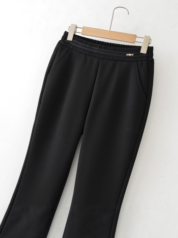 Dámske dlhé nohavice voľného strihu (polyester 95%+, voľný strih, ľahká elasticita, dlhé)