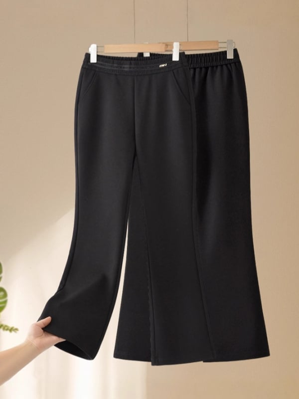 Dámske dlhé nohavice voľného strihu (polyester 95%+, voľný strih, ľahká elasticita, dlhé)