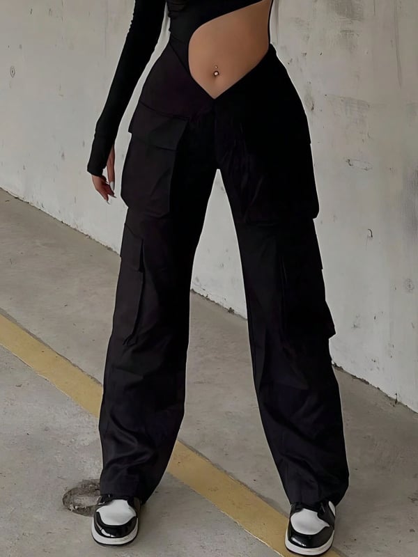 P016 Labave radne hlače, poliester 95%+, proljeće 2024, za žene, casual hlače, street hipster stil