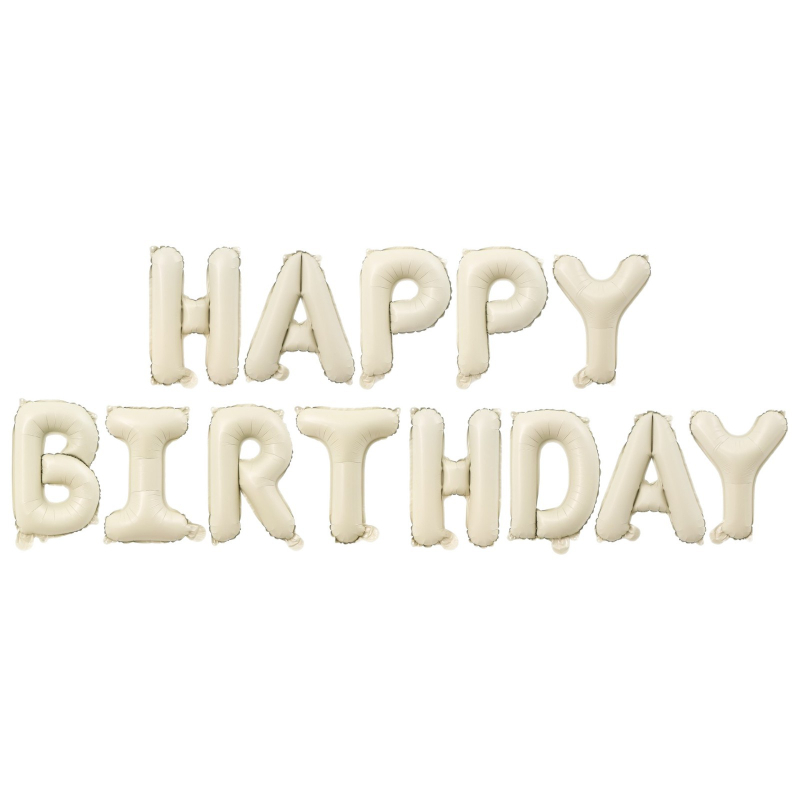 Μπαλόνι γραμμάτων HAPPYBIRTHDAY από αλουμινόφυλλο για γενέθλια