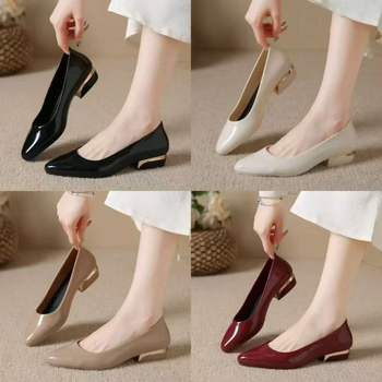 Női Slip-On cipő, Koreai stílus, kerek orr, felsőrész műbőr, alacsony sarok