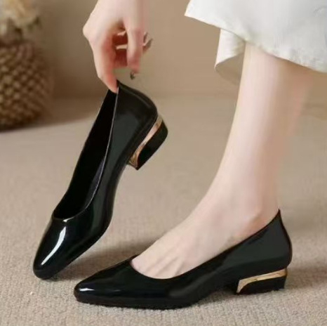Női Slip-On cipő, Koreai stílus, kerek orr, felsőrész műbőr, alacsony sarok