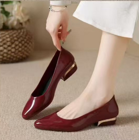 Női Slip-On cipő, Koreai stílus, kerek orr, felsőrész műbőr, alacsony sarok
