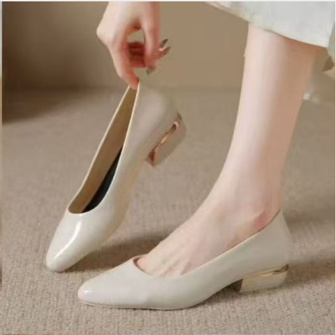 Női Slip-On cipő, Koreai stílus, kerek orr, felsőrész műbőr, alacsony sarok