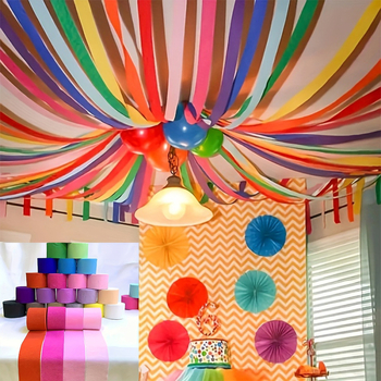 Girlanda z plisovanými strapcami z papiera pre svadby, sviatky a domovú výzdobu (Materiál: Papier; Typ materiálu: stuha; Kategória: rekvizit na výzdobu priestoru)