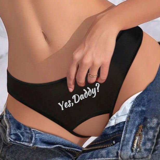 Női fehérnemű nyitott ágyékkal, mintás nyomtatás, 100% poliészter, ágyékszövet poliészter