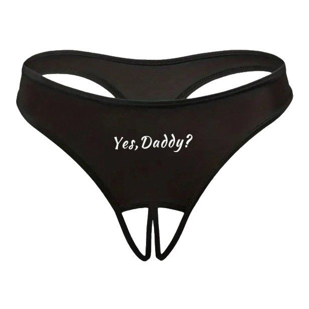 Női fehérnemű nyitott ágyékkal, mintás nyomtatás, 100% poliészter, ágyékszövet poliészter