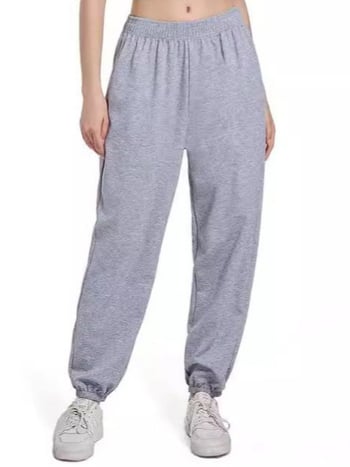 Damske casual hlače s manžetama, visokim strukom, debeli fleece, poliester 90–95% (europsko-americki street style)