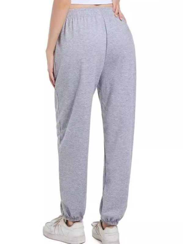 Damske casual hlače s manžetama, visokim strukom, debeli fleece, poliester 90–95% (europsko-americki street style)