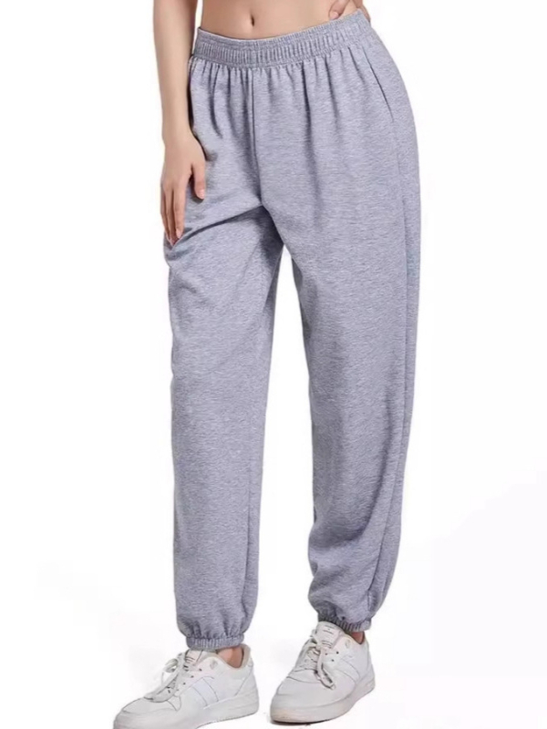 Damske casual hlače s manžetama, visokim strukom, debeli fleece, poliester 90–95% (europsko-americki street style)