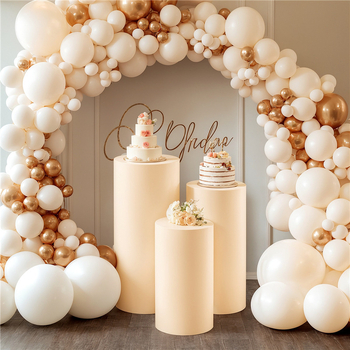 Prachotesný kryt pre cylindrickú základňu stojanu, dekorácie na narodeniny a svadby — Materiál: polyesterové vlákno; Nie je dovážané; Značka: Iné; Určené pre Čínsky Valentín