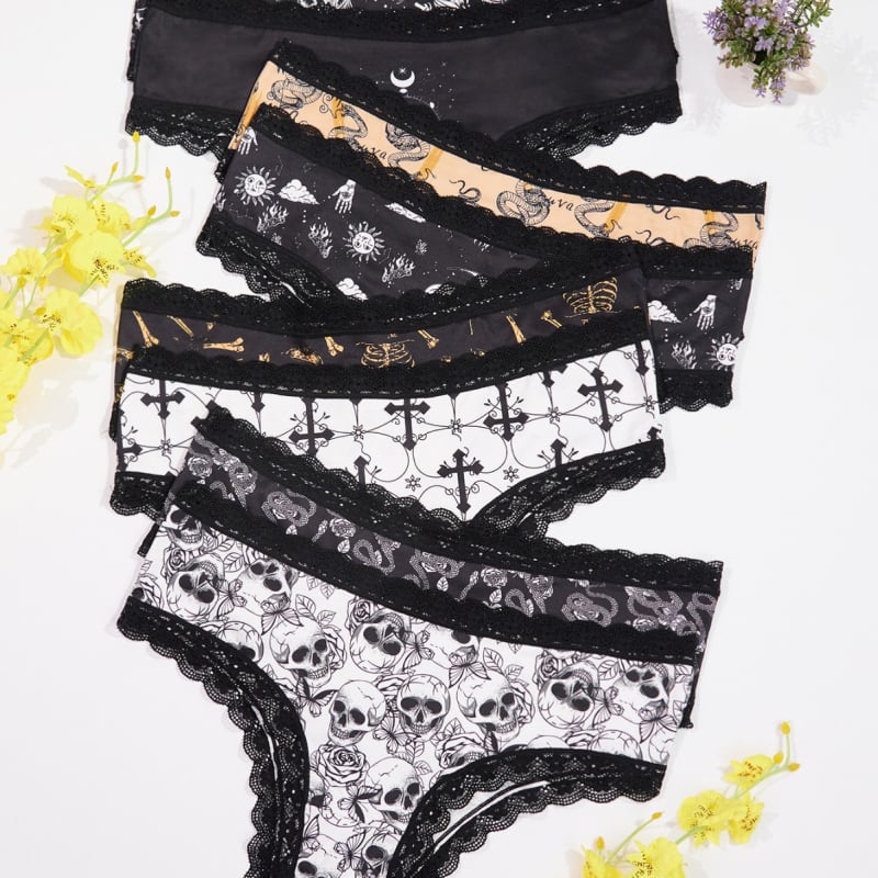 Dámske čipkové nohavičky – látka milk silk, 90–95% polyester, rozkroková podšívka zo spandexu, priedušné, Plus veľkosť