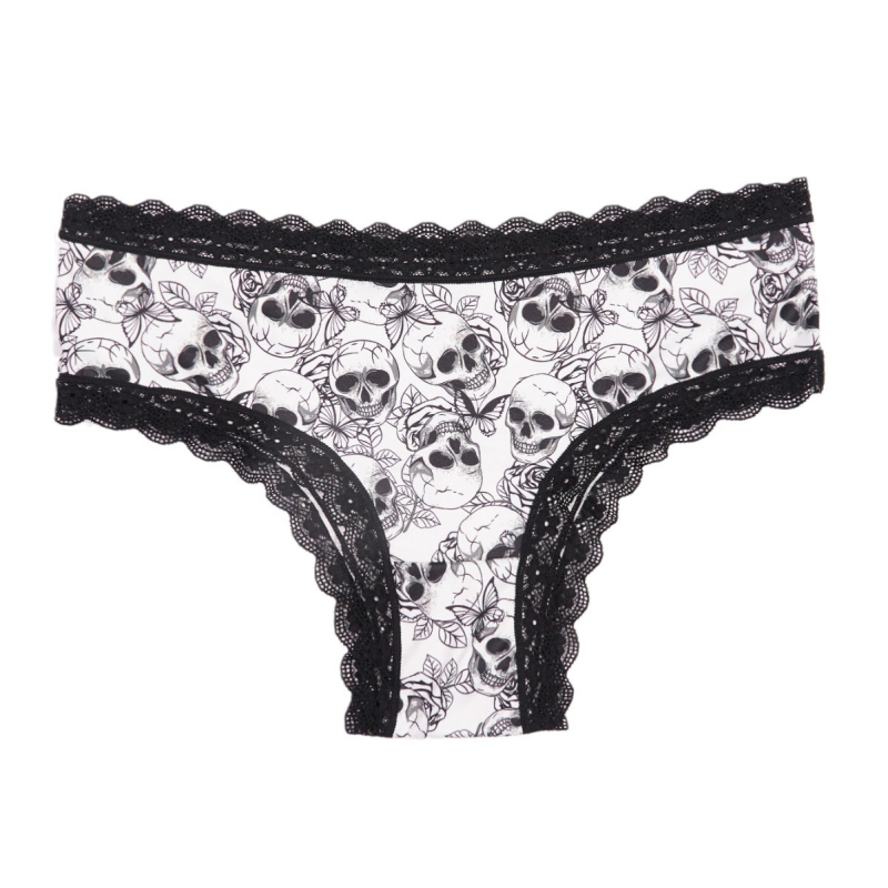 Dámske čipkové nohavičky – látka milk silk, 90–95% polyester, rozkroková podšívka zo spandexu, priedušné, Plus veľkosť