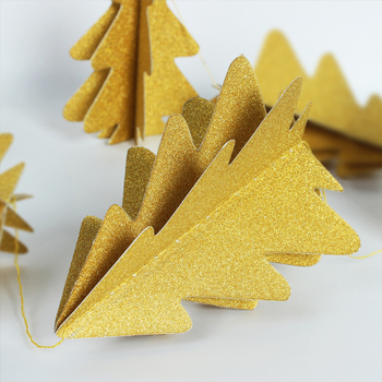 Decorațiune de Crăciun cu Steaguri 3D Mini, pentru atârnat — Hârtie, Rongcai