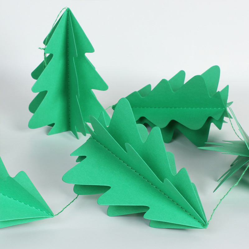 Decorațiune de Crăciun cu Steaguri 3D Mini, pentru atârnat — Hârtie, Rongcai