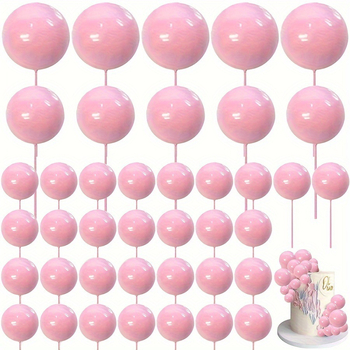 40 bucăți baloane mini din spumă pentru decorul prăjiturii – DIY nuntă, aniversare, baby shower și petrecere de ziua de naștere