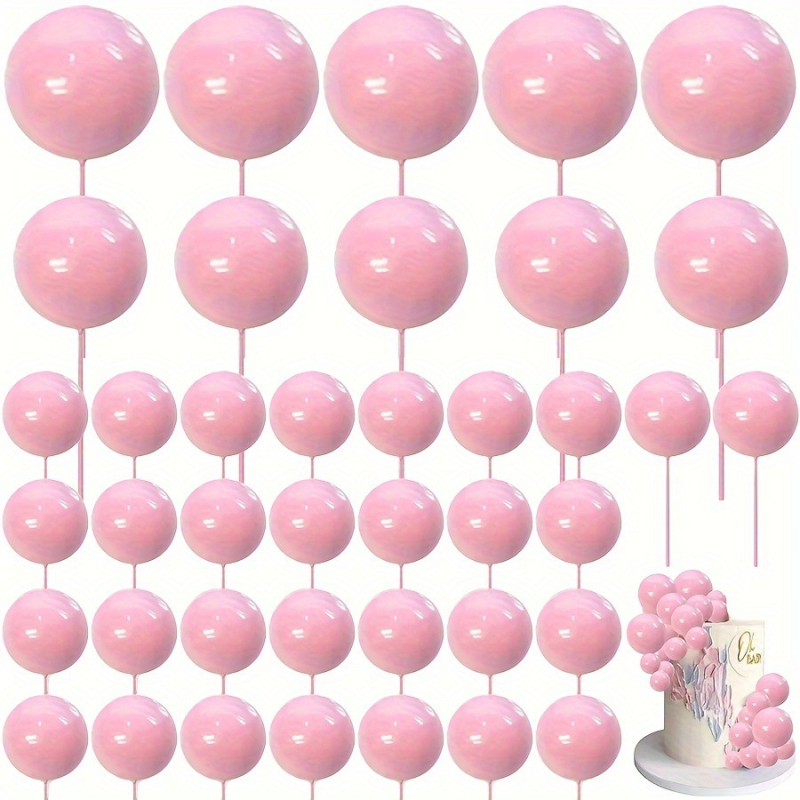 40 bucăți baloane mini din spumă pentru decorul prăjiturii – DIY nuntă, aniversare, baby shower și petrecere de ziua de naștere