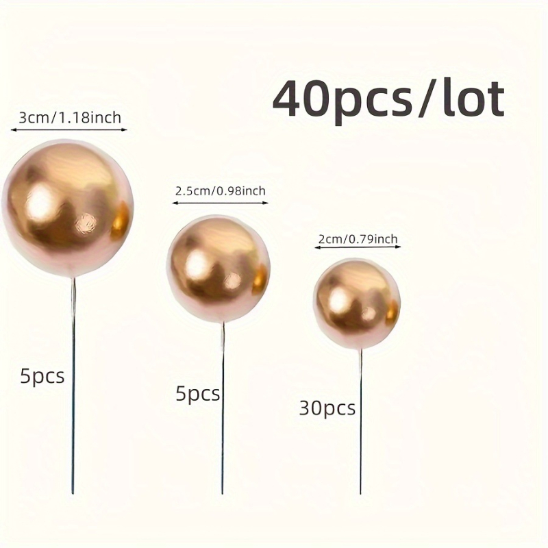 40 bucăți baloane mini din spumă pentru decorul prăjiturii – DIY nuntă, aniversare, baby shower și petrecere de ziua de naștere