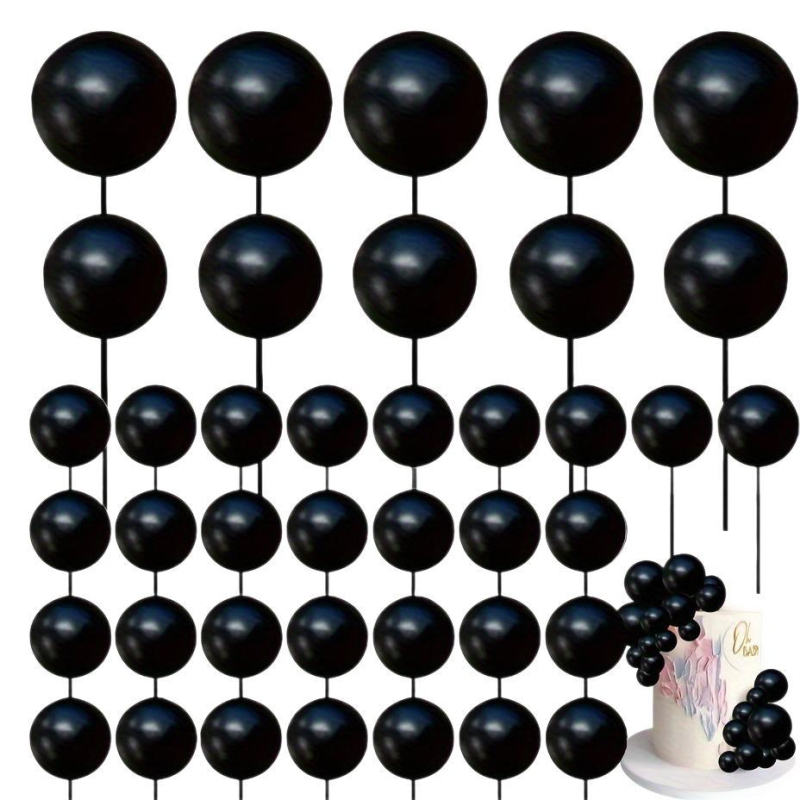 40 bucăți baloane mini din spumă pentru decorul prăjiturii – DIY nuntă, aniversare, baby shower și petrecere de ziua de naștere