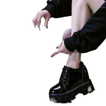 Pantofi cu toc ascuns pentru femei, stil minimalist, partea superioară PU, vârf rotund, înălțimea tocului peste 8 cm, talpă din spumă