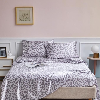 Seleni Četverodijelni Set Posteljine s Geometrijskim Uzorkom, Reaktivni Ispis na Kemijska Vlakna, Težina 1000–1500 g