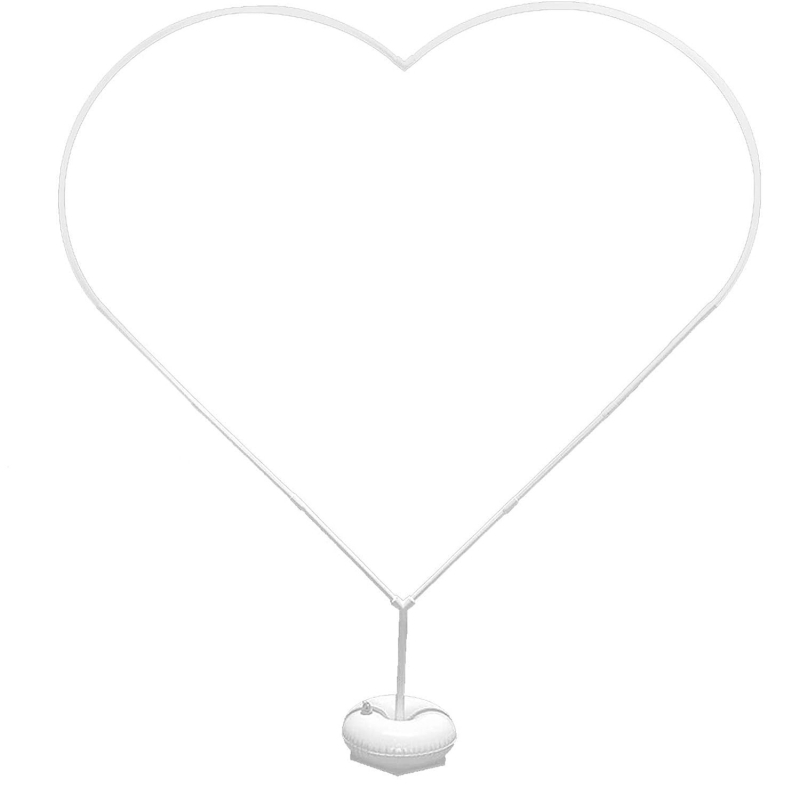 Stojan na balóny srdcového tvaru pre svadbu – plast (Balenie: kartón; Značka: Happy; Použitie: svadba; Štýl: usporiadanie miesta)