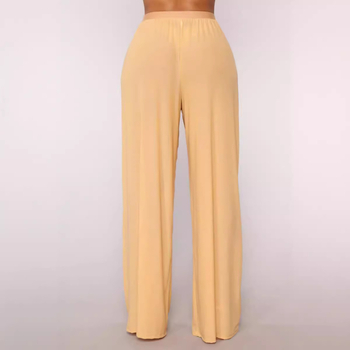 Pantaloni largi de femei din plasă (Korea net), talie înaltă, poliester 70–80% și spandex