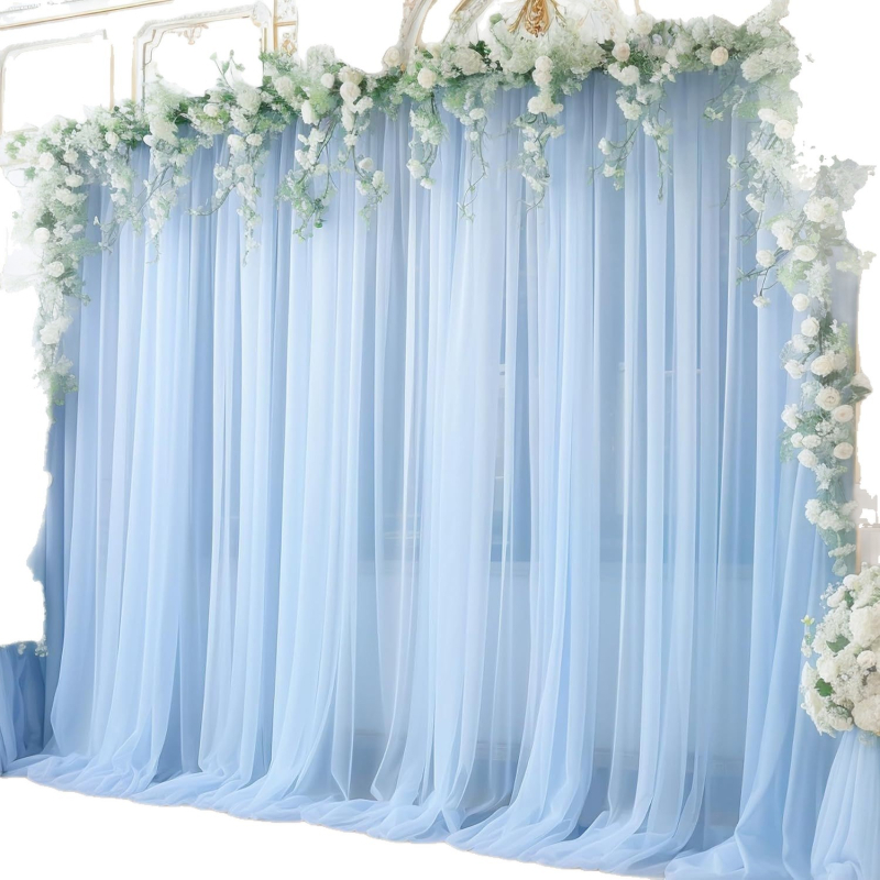 Svadobné dekorácie z šifónu s sieťovou štruktúrou, polyesterové vlákno, štýl kórejský, vhodné pre DIY