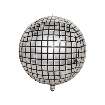 4D disco baloni od folije, okrugli, metalno srebrni, veličine 10, 18 i 22 inča, dekoracija za rođendane i događaje