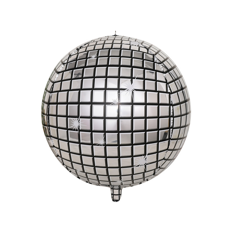 4D disco baloni od folije, okrugli, metalno srebrni, veličine 10, 18 i 22 inča, dekoracija za rođendane i događaje