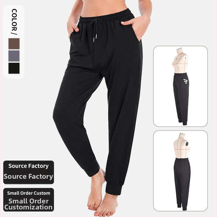 Dámske cropped nohavice casual, s vysokým pásom a voľným strihom, z látky Milk Silk (90–95% polyester, <30% elastan), brúsený povrch, elastický pás.
