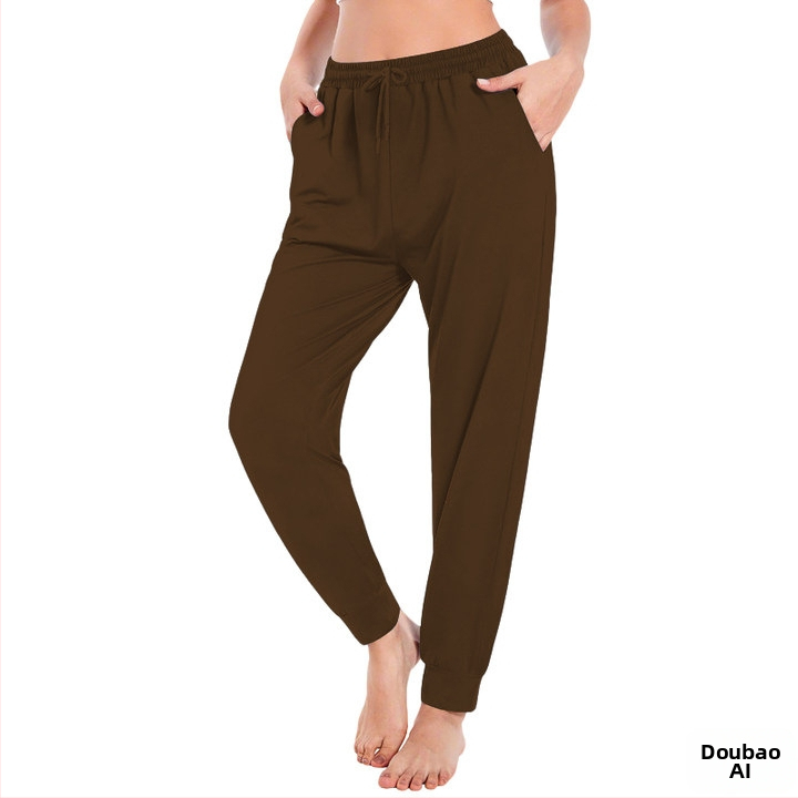 Dámske cropped nohavice casual, s vysokým pásom a voľným strihom, z látky Milk Silk (90–95% polyester, <30% elastan), brúsený povrch, elastický pás.