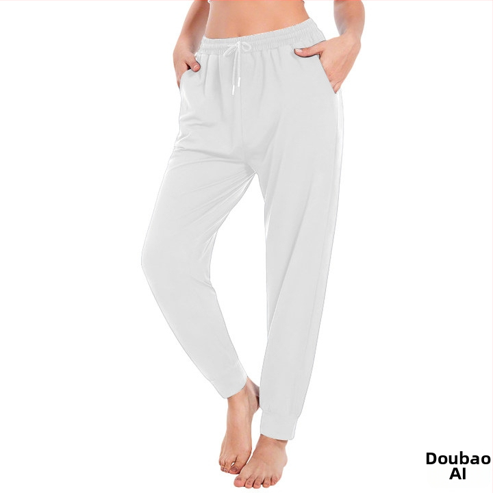 Dámske cropped nohavice casual, s vysokým pásom a voľným strihom, z látky Milk Silk (90–95% polyester, <30% elastan), brúsený povrch, elastický pás.