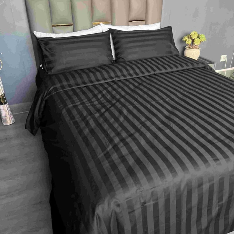 Štvordielny bavlnený set posteľnej bielizne, 100% bavlna, 80 vlákien na palec, reaktívny tlač a farbenie, hotelový štýl