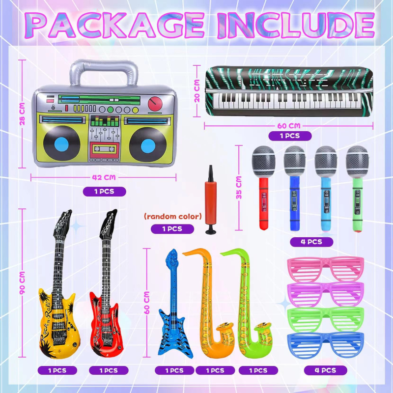 Nafukovacia PVC elektronická klávesová hračka, vhodná pre chlapcov aj dievčatá vo veku 7–14 rokov, balenie OPP