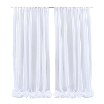 Sieťová závesová kulisa pre vonkajšiu svadbu, pletená polyesterová látka, bez loga