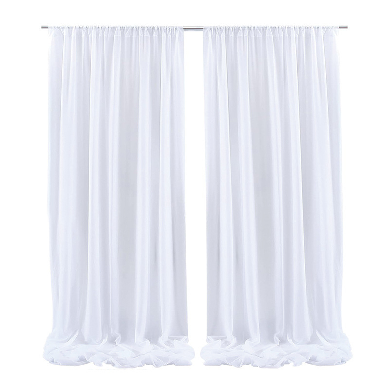 Sieťová závesová kulisa pre vonkajšiu svadbu, pletená polyesterová látka, bez loga