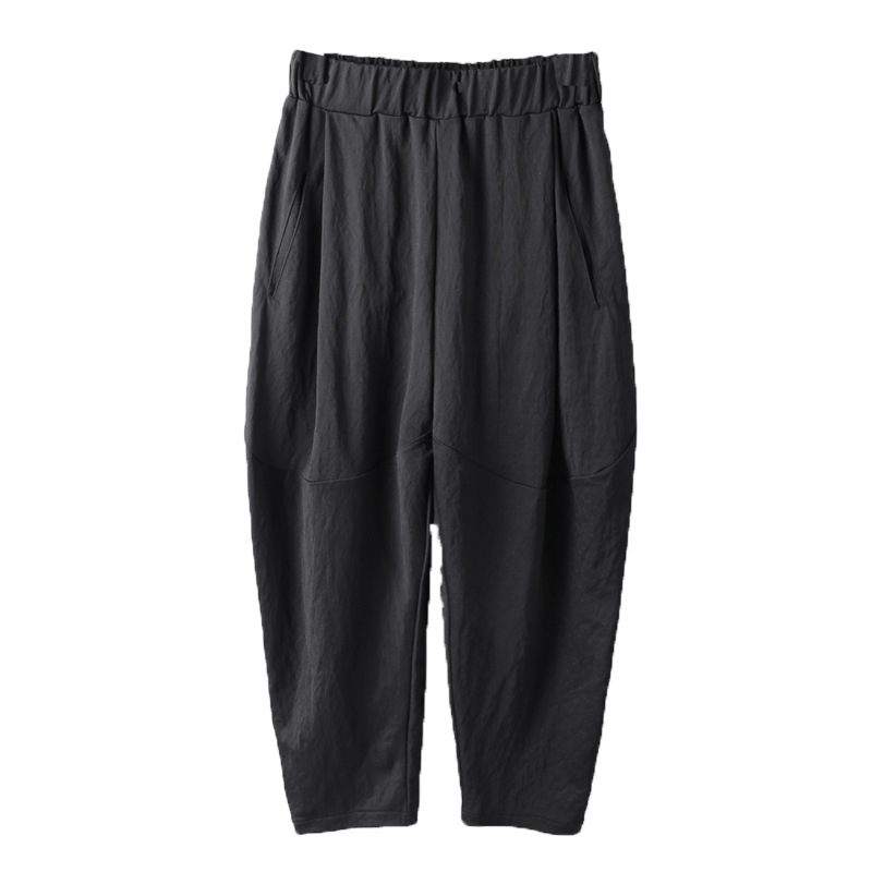Ljetne ženske capri hlače, slobodan kroj, elastičan pojas, prozračne i tanke, haremski stil